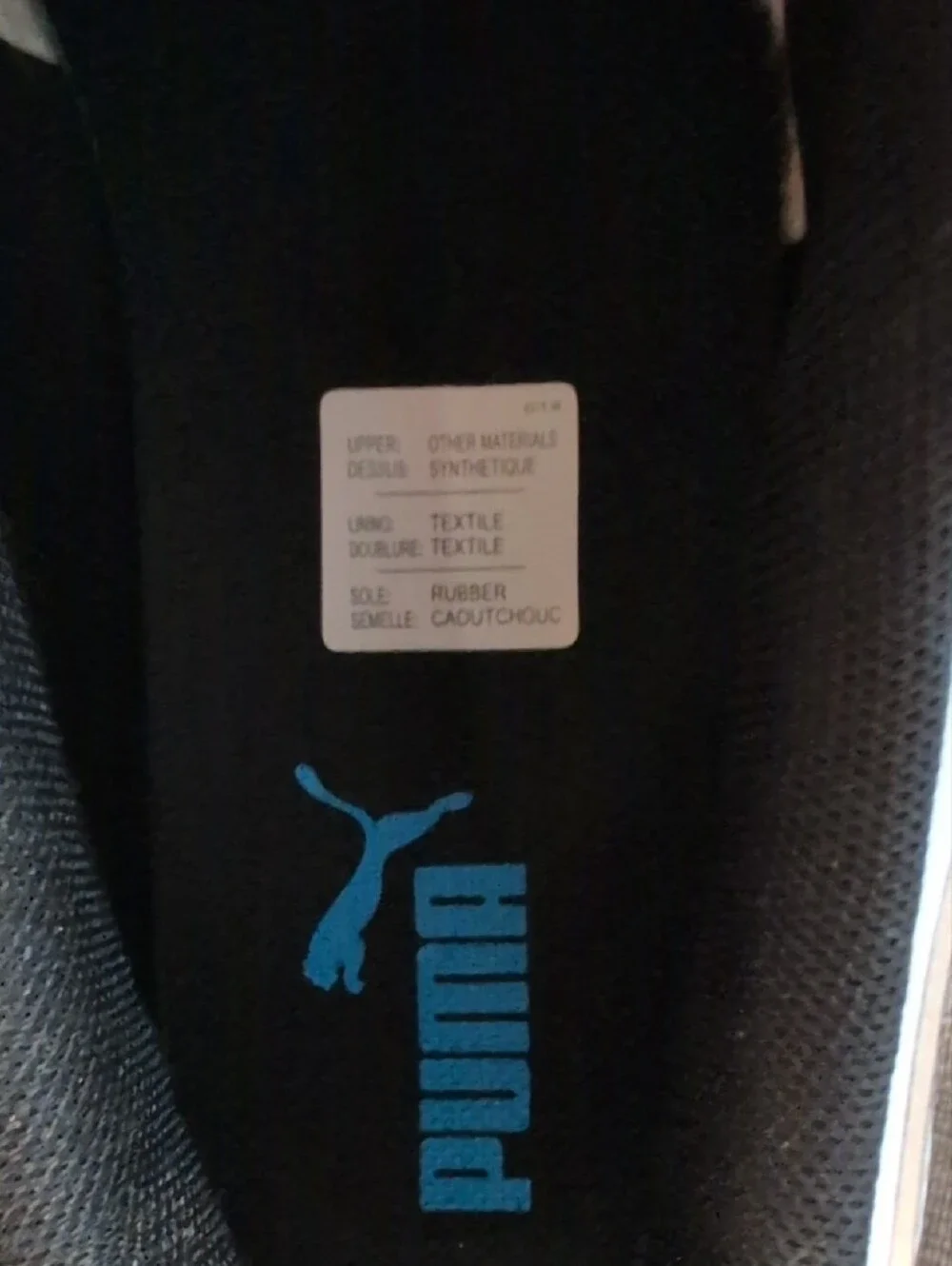 Puma Men’s White, Black and Blue Athletic Sneakers